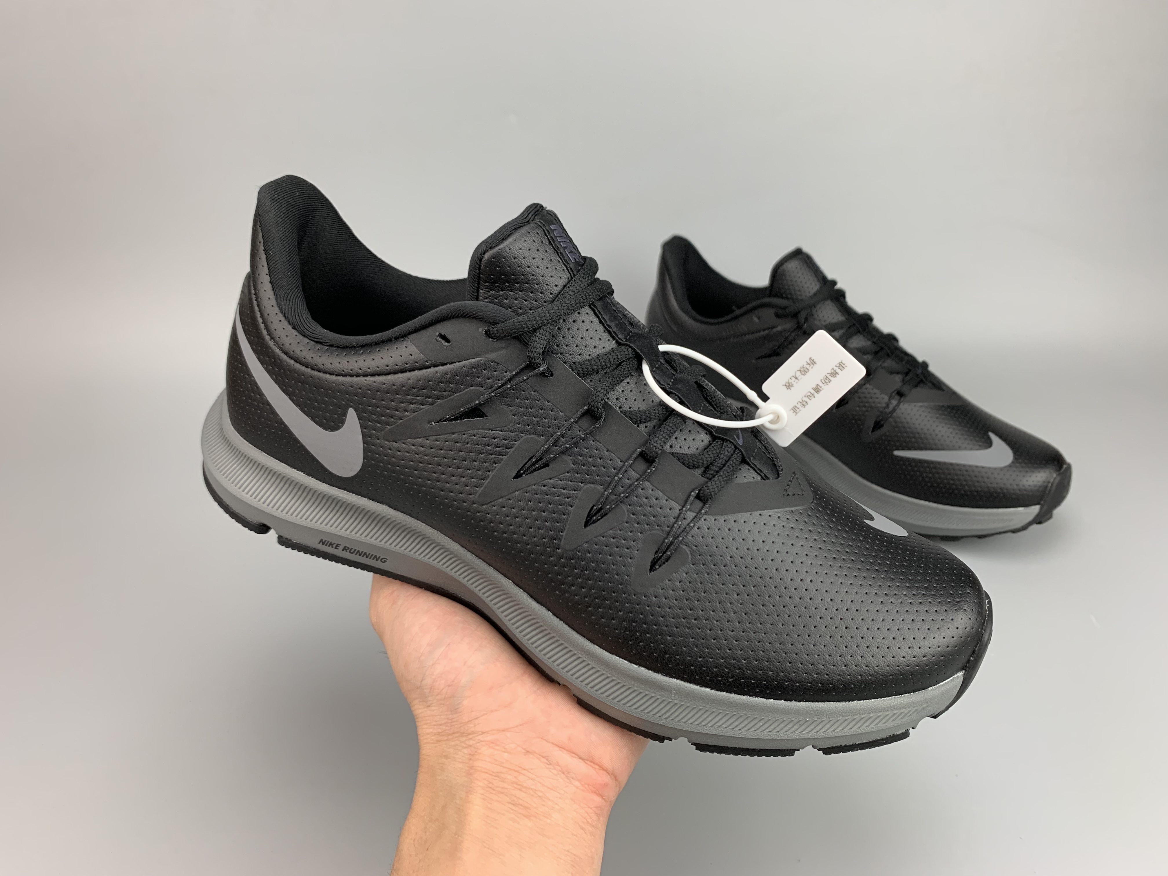 New Men Nike Quest 2 Leather Black Shoes